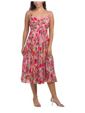 Adrianna Papell  Floral Pleated Midi Dress

Dress with Spaghetti Straps